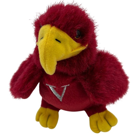 Other - Viterbo University V Hawk Mascot Plush Stuffed Bird Red Yellow VU 6"
